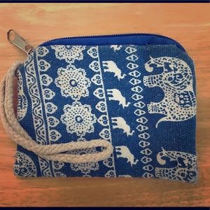 Elephant coin purse/ mini wristlet